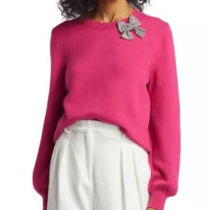Kate Spade xxl pink sweater with bow